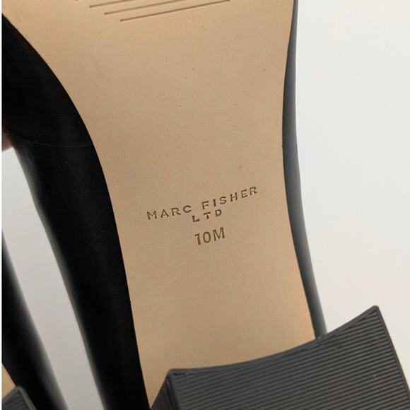 Marc Fisher Square toe Classic Heel Pump Women's Black Size US10M EU41 - Picture 9 of 13